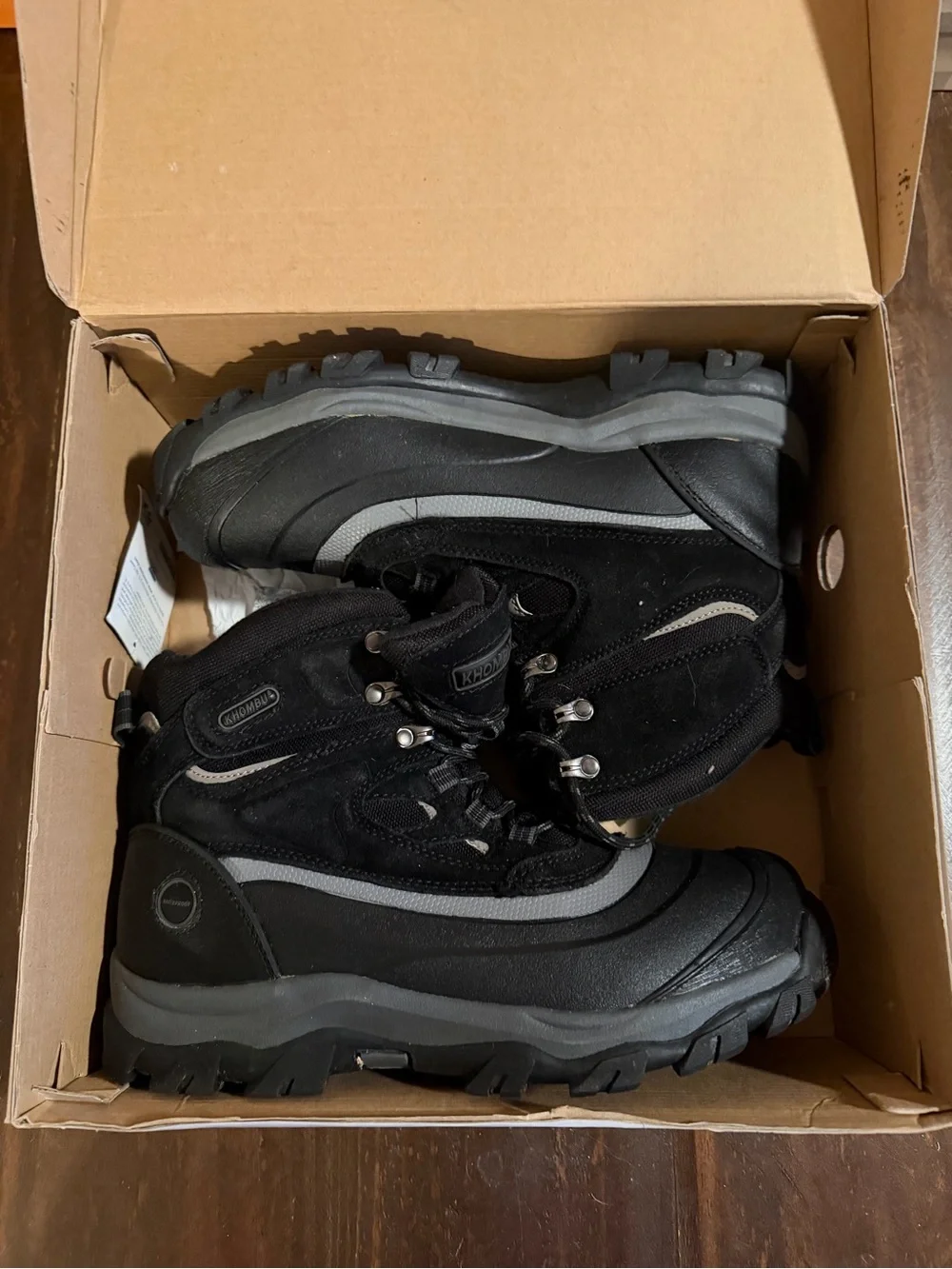 Khombu Black Insulated Snow Boots - Size 11M